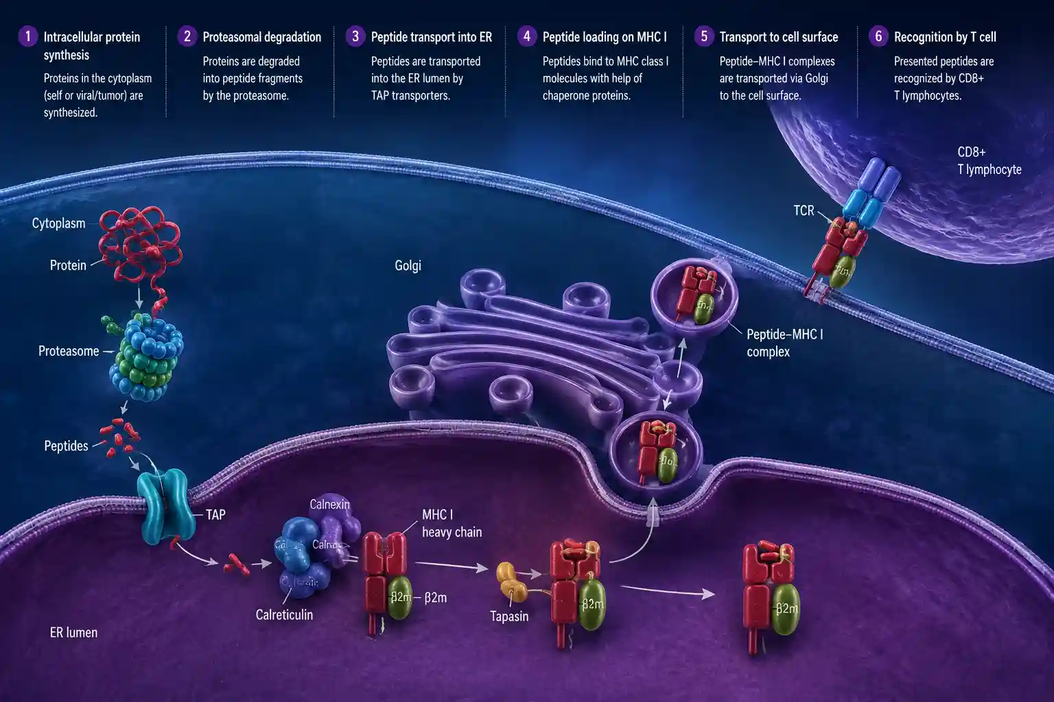 HLA-B27 antigen-presentation diagram